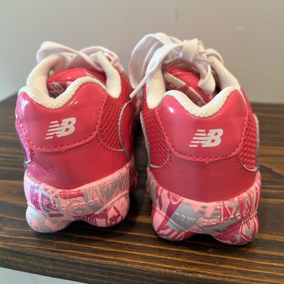 New Balance Kids' Sneakers in Pink and White - Picture 7 of 8